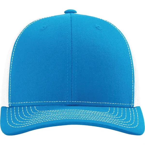 Richardson 112 snapback six-panel cotton and polyester trucker cap with leatherette... from ASI 74601 Calico