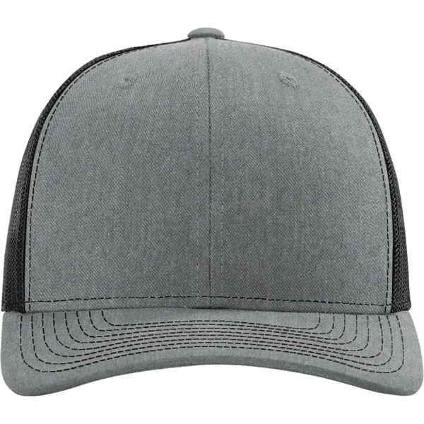 Richardson 112 snapback six-panel cotton and polyester trucker cap with leatherette... from ASI 74601 Calico