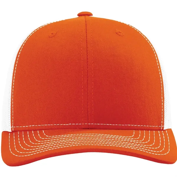 Richardson 112 snapback six-panel cotton and polyester trucker cap with leatherette... from ASI 74601 Calico