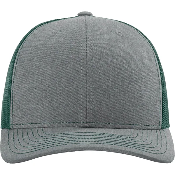 Richardson 112 snapback six-panel cotton and polyester trucker cap with leatherette... from ASI 74601 Calico