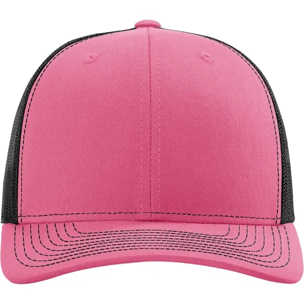 Richardson 112 snapback six-panel cotton and polyester trucker cap with leatherette... from ASI 74601 Calico