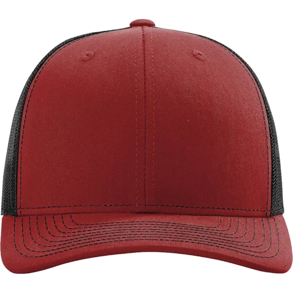 Richardson 112 snapback six-panel cotton and polyester trucker cap with leatherette... from ASI 74601 Calico