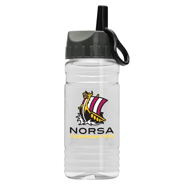 Transparent sports bottle, 20 oz. Sports Bottle - Ring Straw Lid... from ASI 40480 Koozie Group