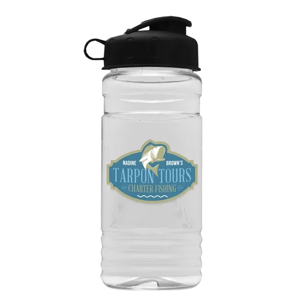 Transparent sports bottle, 2 oz. Straight-wall design with Flip Top Lid... from ASI 40480 Koozie Group