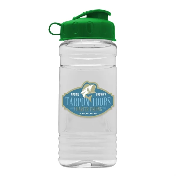 Transparent sports bottle, 2 oz. Straight-wall design with Flip Top Lid... from ASI 40480 Koozie Group