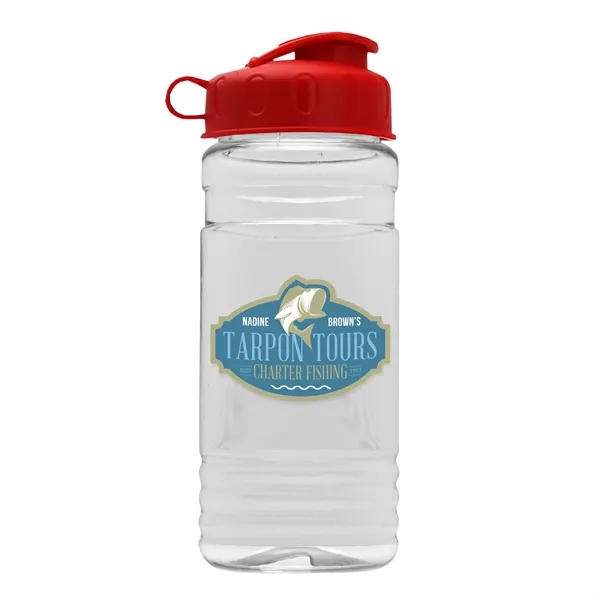 Transparent sports bottle, 2 oz. Straight-wall design with Flip Top Lid... from ASI 40480 Koozie Group