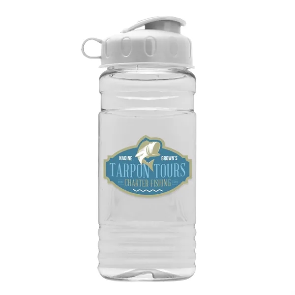 Transparent sports bottle, 2 oz. Straight-wall design with Flip Top Lid... from ASI 40480 Koozie Group