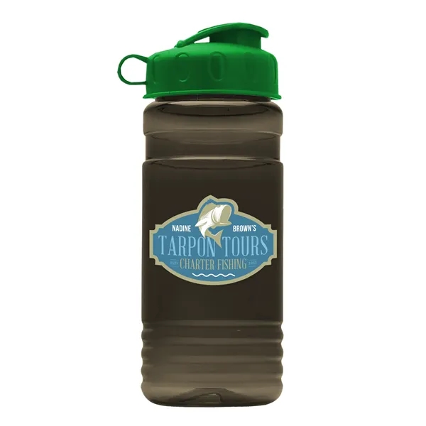 Transparent sports bottle, 2 oz. Straight-wall design with Flip Top Lid... from ASI 40480 Koozie Group