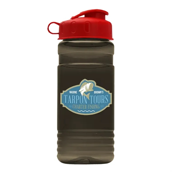 Transparent sports bottle, 2 oz. Straight-wall design with Flip Top Lid... from ASI 40480 Koozie Group