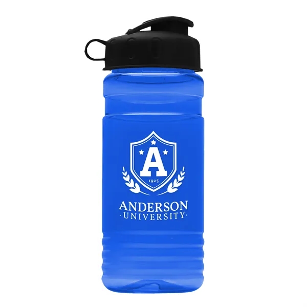 Transparent sports bottle, 2 oz. Straight-wall design with Flip Top Lid... from ASI 40480 Koozie Group