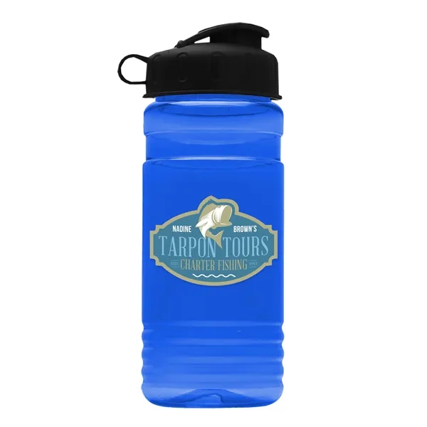 Transparent sports bottle, 2 oz. Straight-wall design with Flip Top Lid... from ASI 40480 Koozie Group