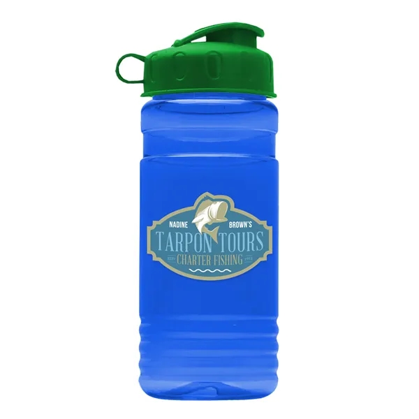 Transparent sports bottle, 2 oz. Straight-wall design with Flip Top Lid... from ASI 40480 Koozie Group
