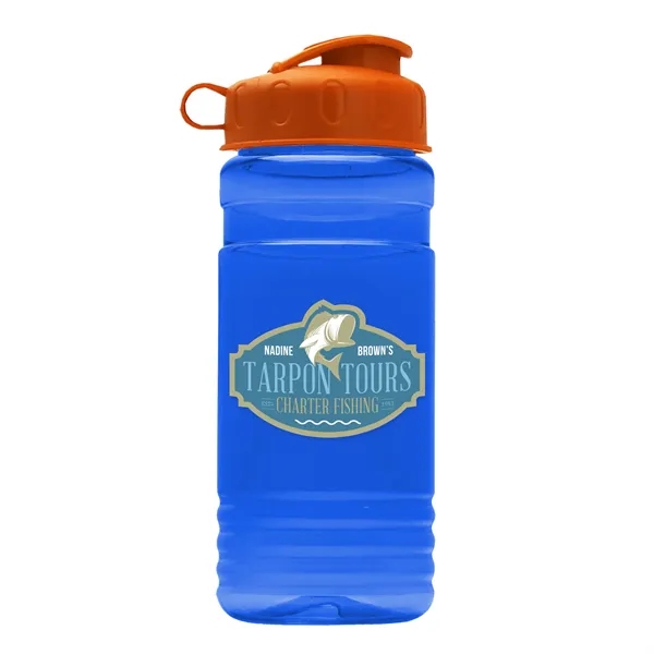 Transparent sports bottle, 2 oz. Straight-wall design with Flip Top Lid... from ASI 40480 Koozie Group