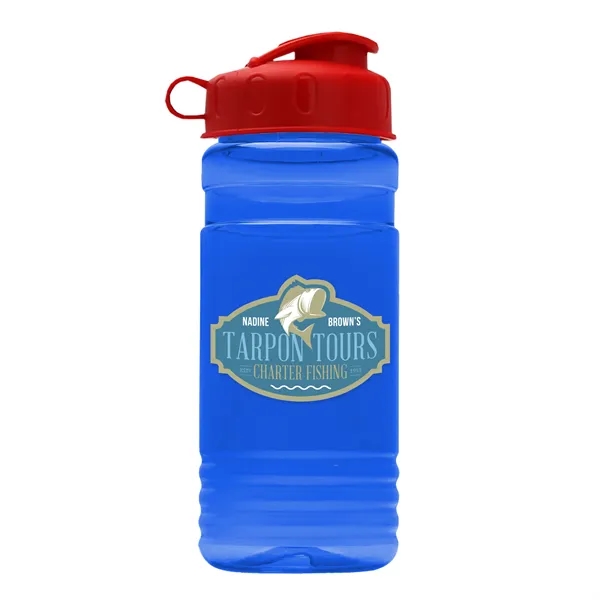 Transparent sports bottle, 2 oz. Straight-wall design with Flip Top Lid... from ASI 40480 Koozie Group