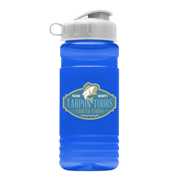 Transparent sports bottle, 2 oz. Straight-wall design with Flip Top Lid... from ASI 40480 Koozie Group