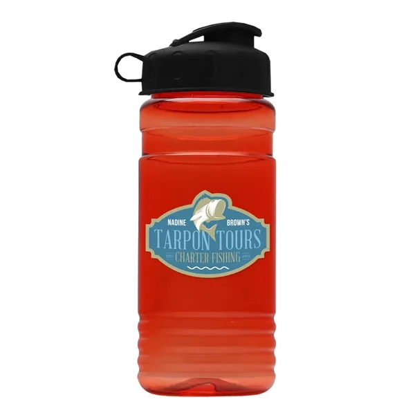 Transparent sports bottle, 2 oz. Straight-wall design with Flip Top Lid... from ASI 40480 Koozie Group