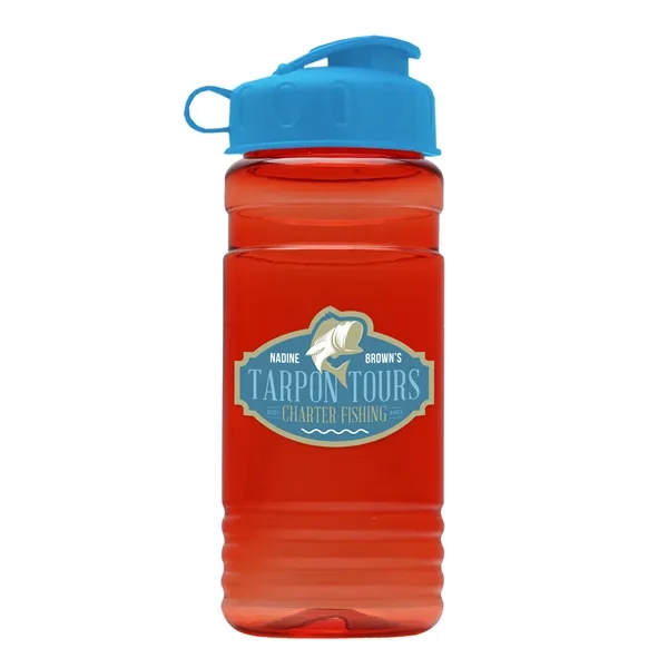 Transparent sports bottle, 2 oz. Straight-wall design with Flip Top Lid... from ASI 40480 Koozie Group