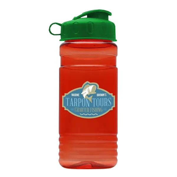 Transparent sports bottle, 2 oz. Straight-wall design with Flip Top Lid... from ASI 40480 Koozie Group