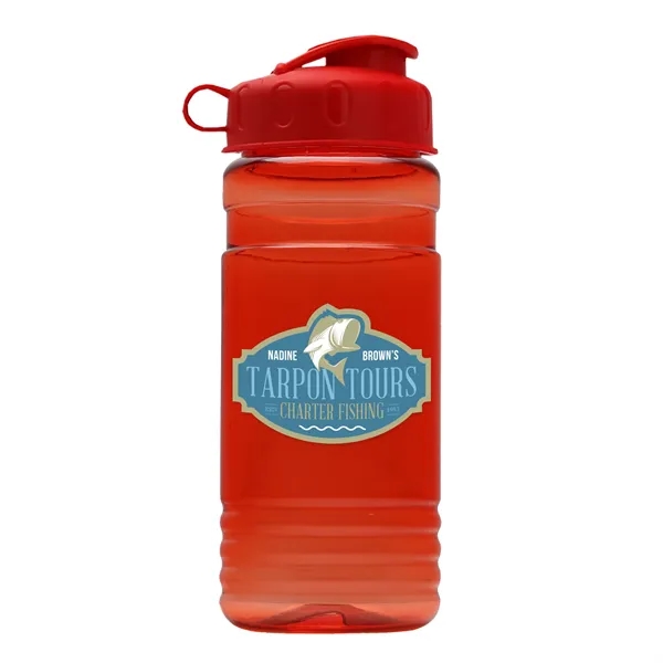 Transparent sports bottle, 2 oz. Straight-wall design with Flip Top Lid... from ASI 40480 Koozie Group