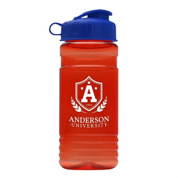 Transparent sports bottle, 2 oz. Straight-wall design with Flip Top Lid... from ASI 40480 Koozie Group