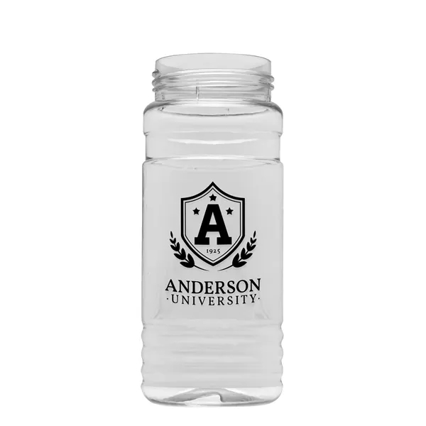 Transparent sports bottle, 2 oz. Straight-wall design with Flip Top Lid... from ASI 40480 Koozie Group