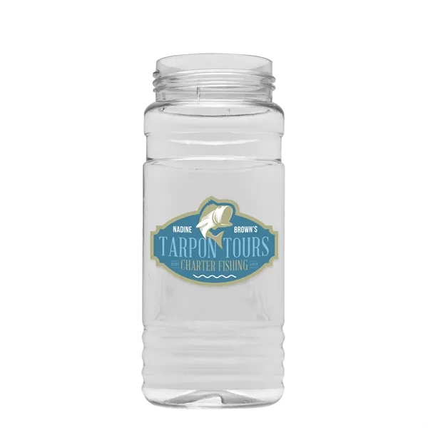 Transparent sports bottle, 2 oz. Straight-wall design with Flip Top Lid... from ASI 40480 Koozie Group