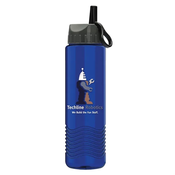 Wave - 24 oz Bottle -Ring Straw Lid... from ASI 40480 Koozie Group