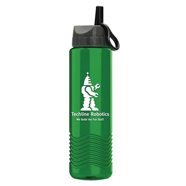 Wave - 24 oz Bottle -Ring Straw Lid... from ASI 40480 Koozie Group