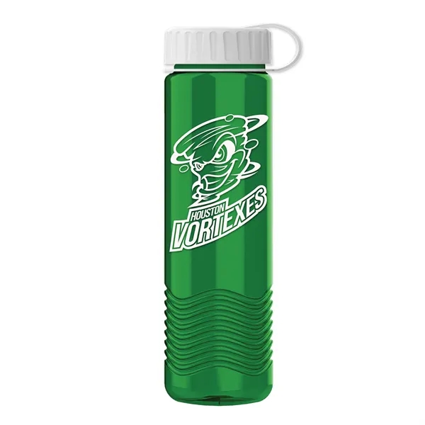 24oz Wave Bottle - Tethered Lid... from ASI 40480 Koozie Group