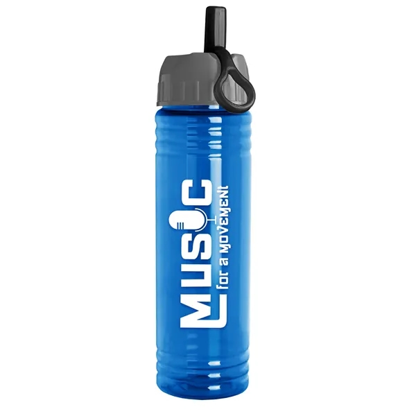 New Slim Cylinder Design 24 oz. Transparent Water Bottles with Ring... from ASI 40480 Koozie Group