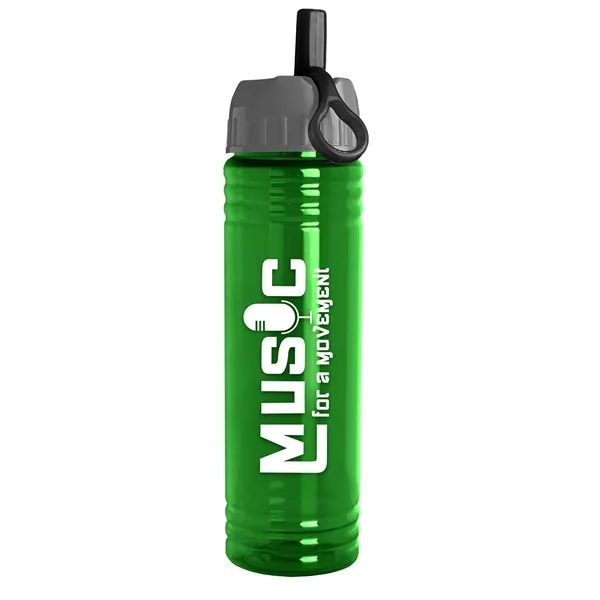 New Slim Cylinder Design 24 oz. Transparent Water Bottles with Ring... from ASI 40480 Koozie Group