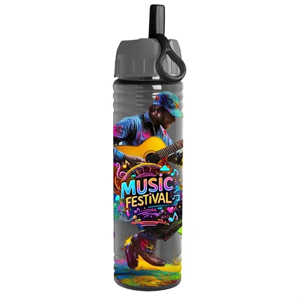 New Slim Cylinder Design 24 oz. Transparent Water Bottles with Ring... from ASI 40480 Koozie Group
