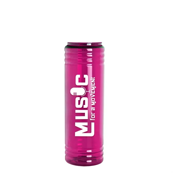 New Slim Cylinder Design 24 oz. Transparent Water Bottles with Ring... from ASI 40480 Koozie Group
