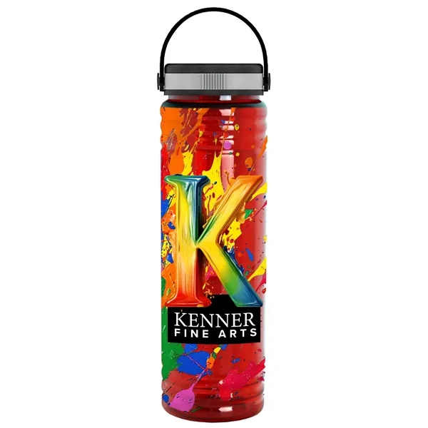 Slim Cylinder Design 24 oz Transparent Sport Bottles with EZ-Grip Lid.... from ASI 40480 Koozie Group