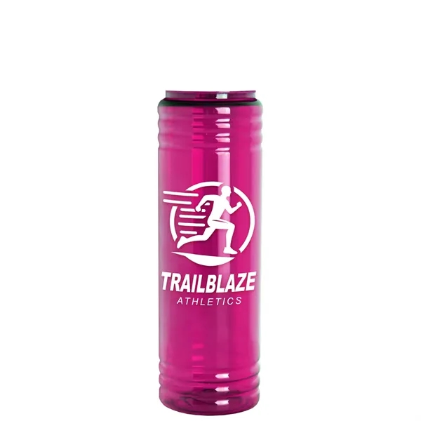 Slim Cylinder Design 24 oz Transparent Sport Bottles with EZ-Grip Lid.... from ASI 40480 Koozie Group