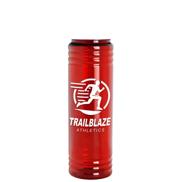 Slim Cylinder Design 24 oz Transparent Sport Bottles with EZ-Grip Lid.... from ASI 40480 Koozie Group