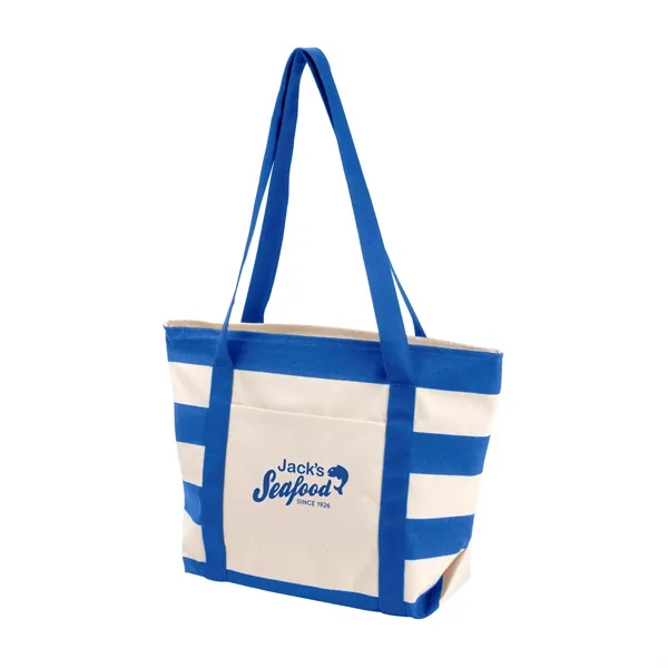 Striped Accent Boat Tote... from ASI 40480 Koozie Group