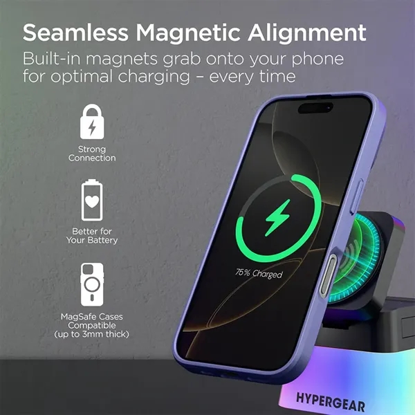 Power up in 3D with the PowerFold Cube 3-in-1 Wireless Charging... from ASI 61005 Hirsch Gift Inc