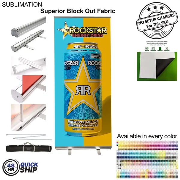 48Hr Quick Ship - sublimated premium retractable pull up banner, superior... from ASI 53509 FIEL-Fairdeal Import & Export