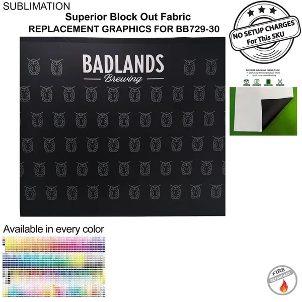 Replacement Graphics single sided 10'w x 8'h, pole pocket top and... from ASI 53509 FIEL-Fairdeal Import & Export