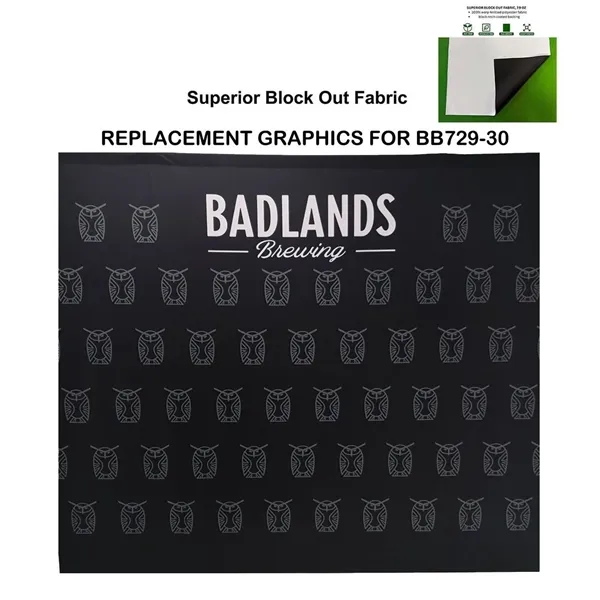 Replacement Graphics single sided 10'w x 8'h, pole pocket top and... from ASI 53509 FIEL-Fairdeal Import & Export