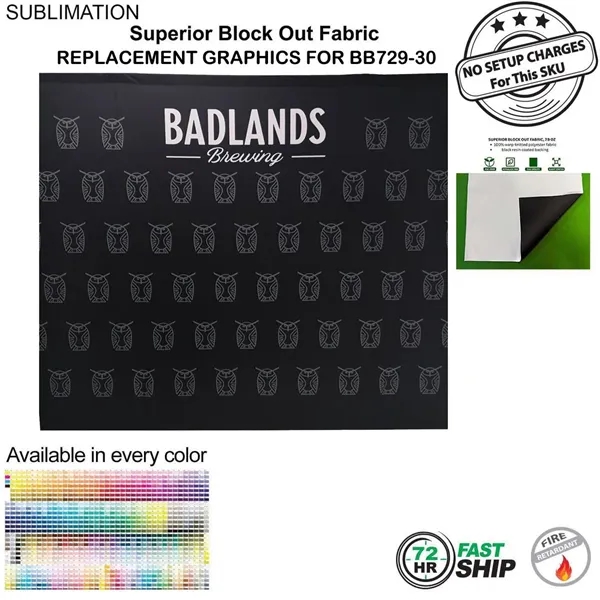 72Hr Fast Ship - Replacement Graphics Single sided 10'w x 8'h,... from ASI 53509 FIEL-Fairdeal Import & Export