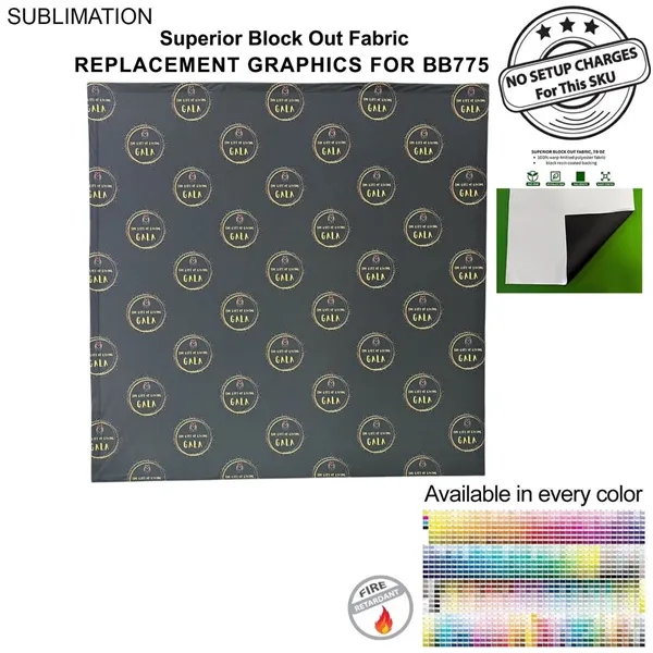 Replacement Graphics for 7.5' straight wall with hook and loop on... from ASI 53509 FIEL-Fairdeal Import & Export