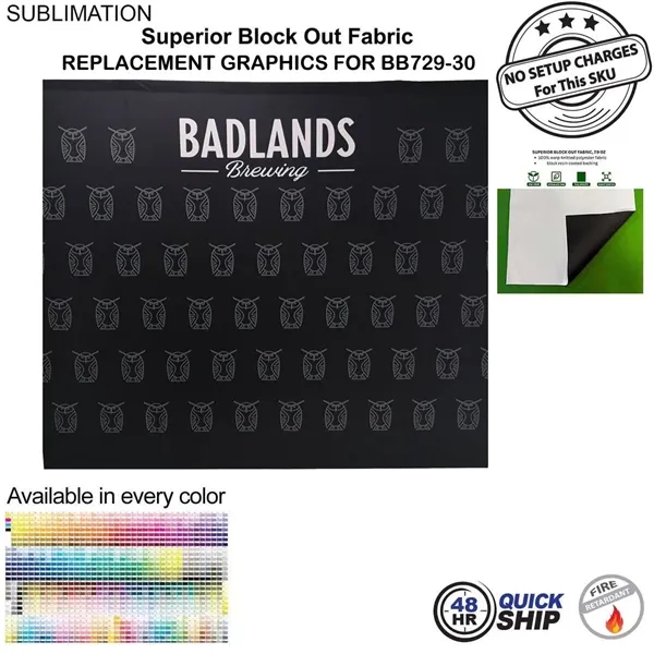 48Hr Quick Ship - Replacement graphics single sided 10'w x 8'h,... from ASI 53509 FIEL-Fairdeal Import & Export