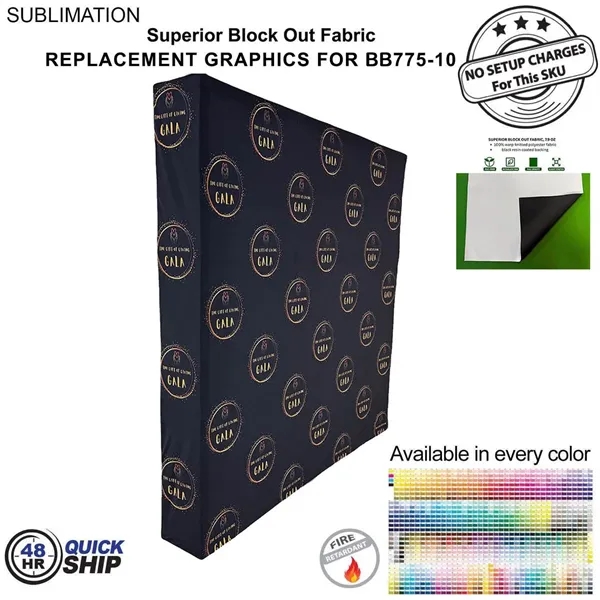 48 Hr Quick Ship - replacement graphics for 7.5' straight wall... from ASI 53509 FIEL-Fairdeal Import & Export