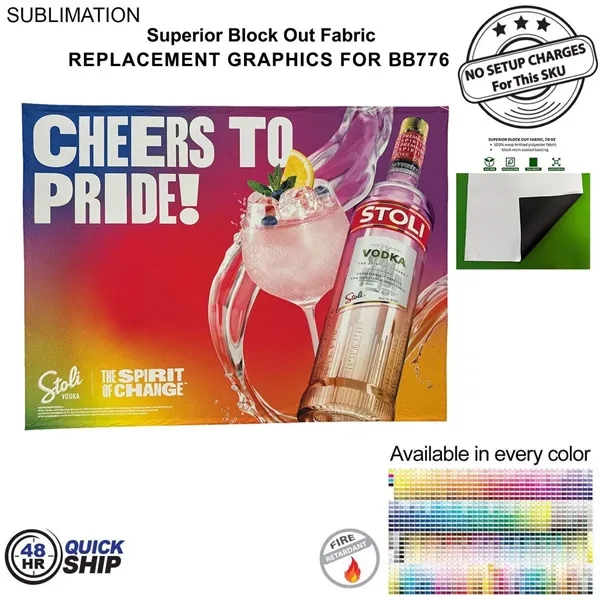 48Hr Quick Ship - replacement graphics for 10' straight wall with... from ASI 53509 FIEL-Fairdeal Import & Export