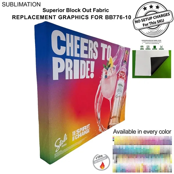 Replacement graphics for 10' straight wall with wrap end caps, superior... from ASI 53509 FIEL-Fairdeal Import & Export