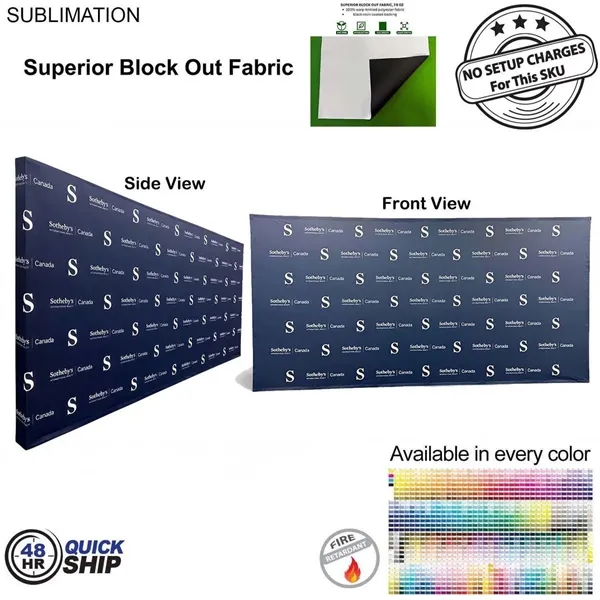 48Hr Quick Ship - 15' straight wall tension fabric pop-up display... from ASI 53509 FIEL-Fairdeal Import & Export