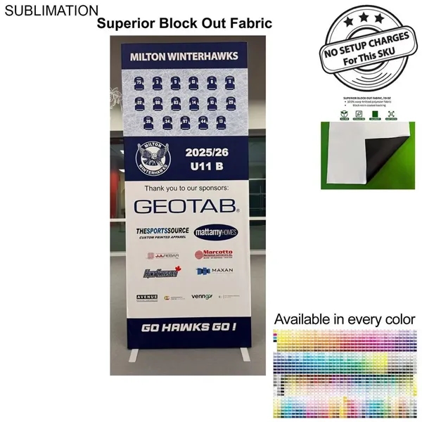 Frontlit SEG Fabric Banner Stand, 40" x 96", superior block out... from ASI 53509 FIEL-Fairdeal Import & Export