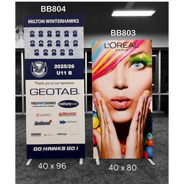 Frontlit SEG Fabric Banner Stand, 40" x 96", superior block out... from ASI 53509 FIEL-Fairdeal Import & Export